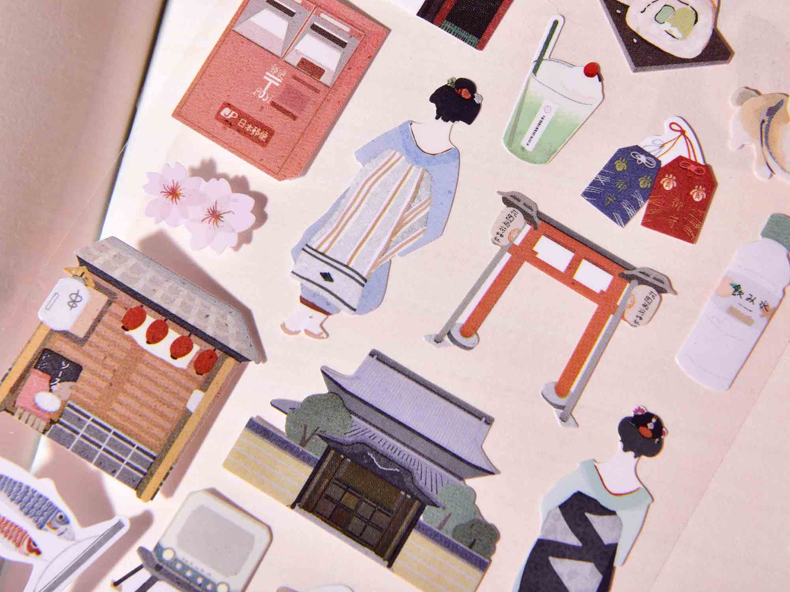25 pcs Japan Theme Stickers Scrapbook Stickers Travel Etsy