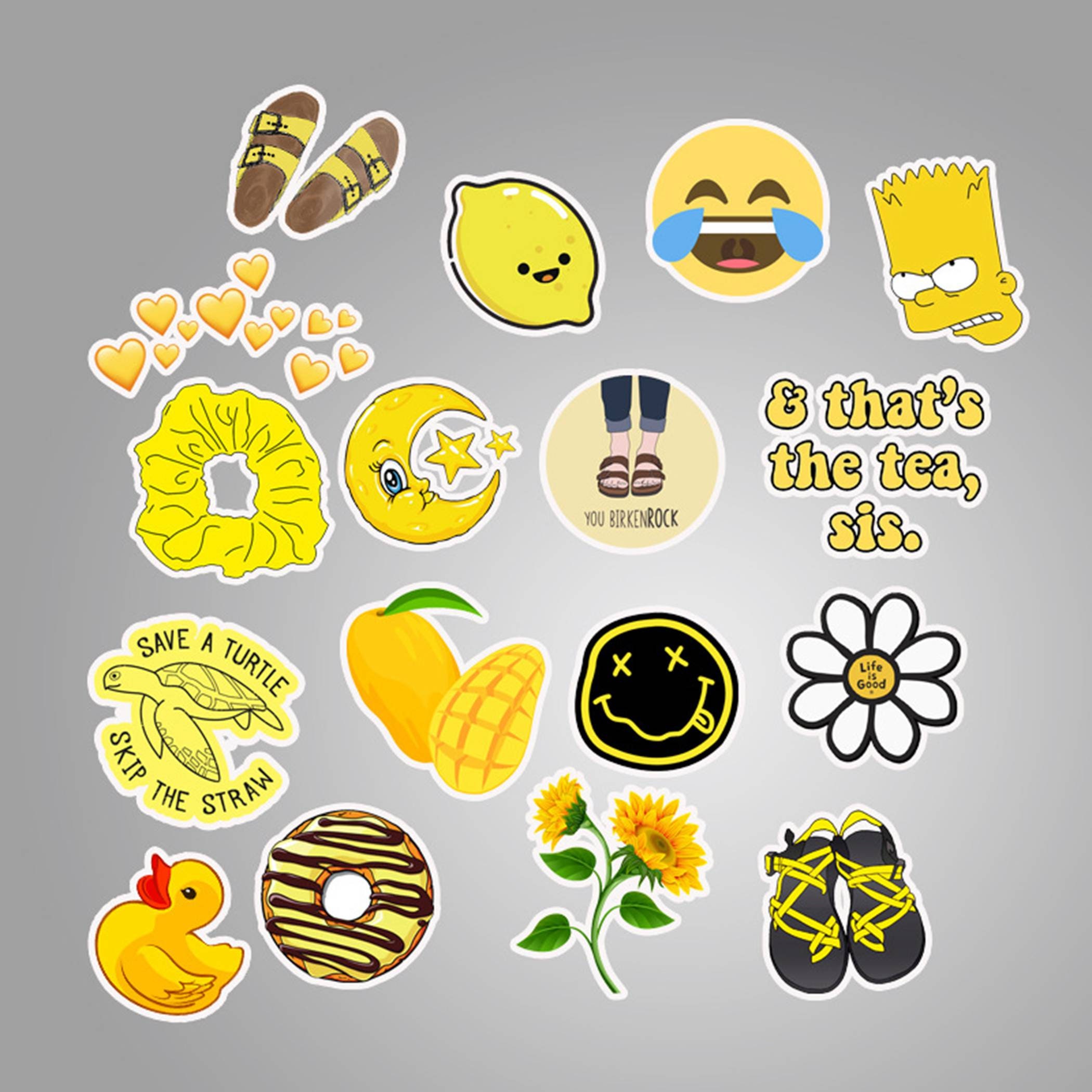 50 Stück Gelbe kleine frische schöne Sticker süße Tier Etsy