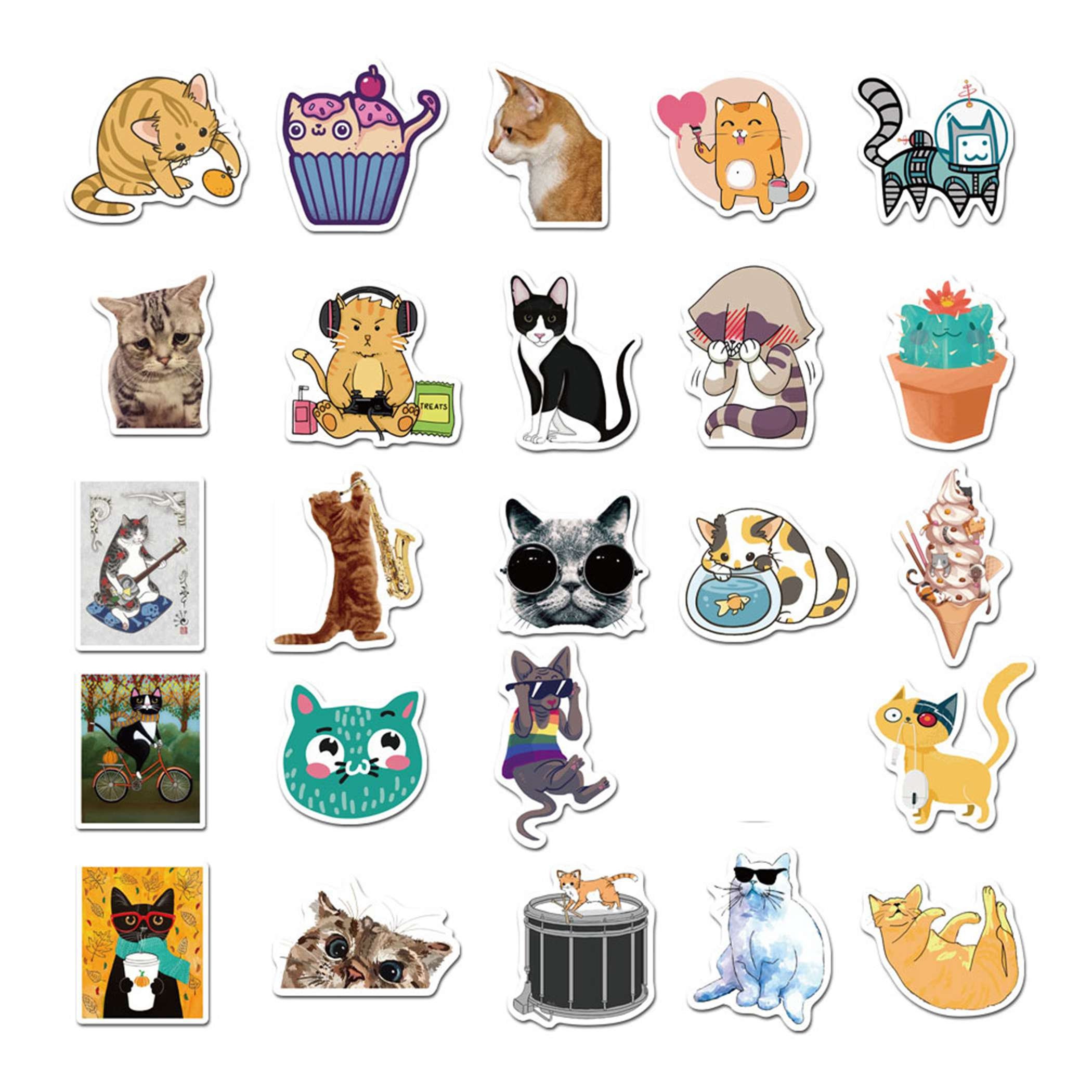 50 Pcs Süße Katzen Sticker Haustier Sammlung Schöne Laptop | Etsy