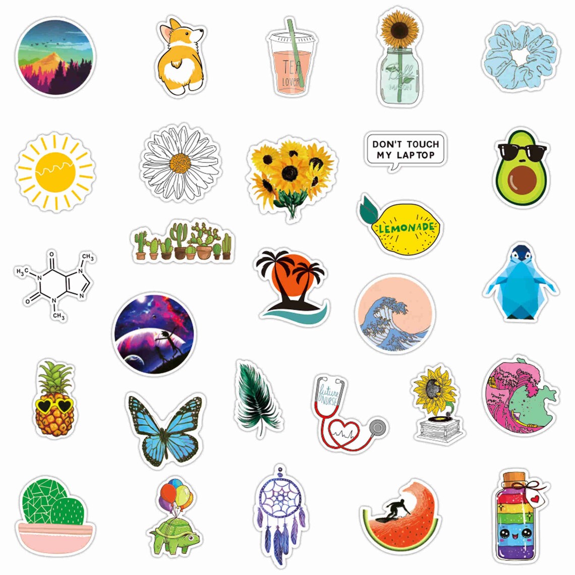50 Stück Kreative süße Sticker Mode Interessante Sticker Etsy