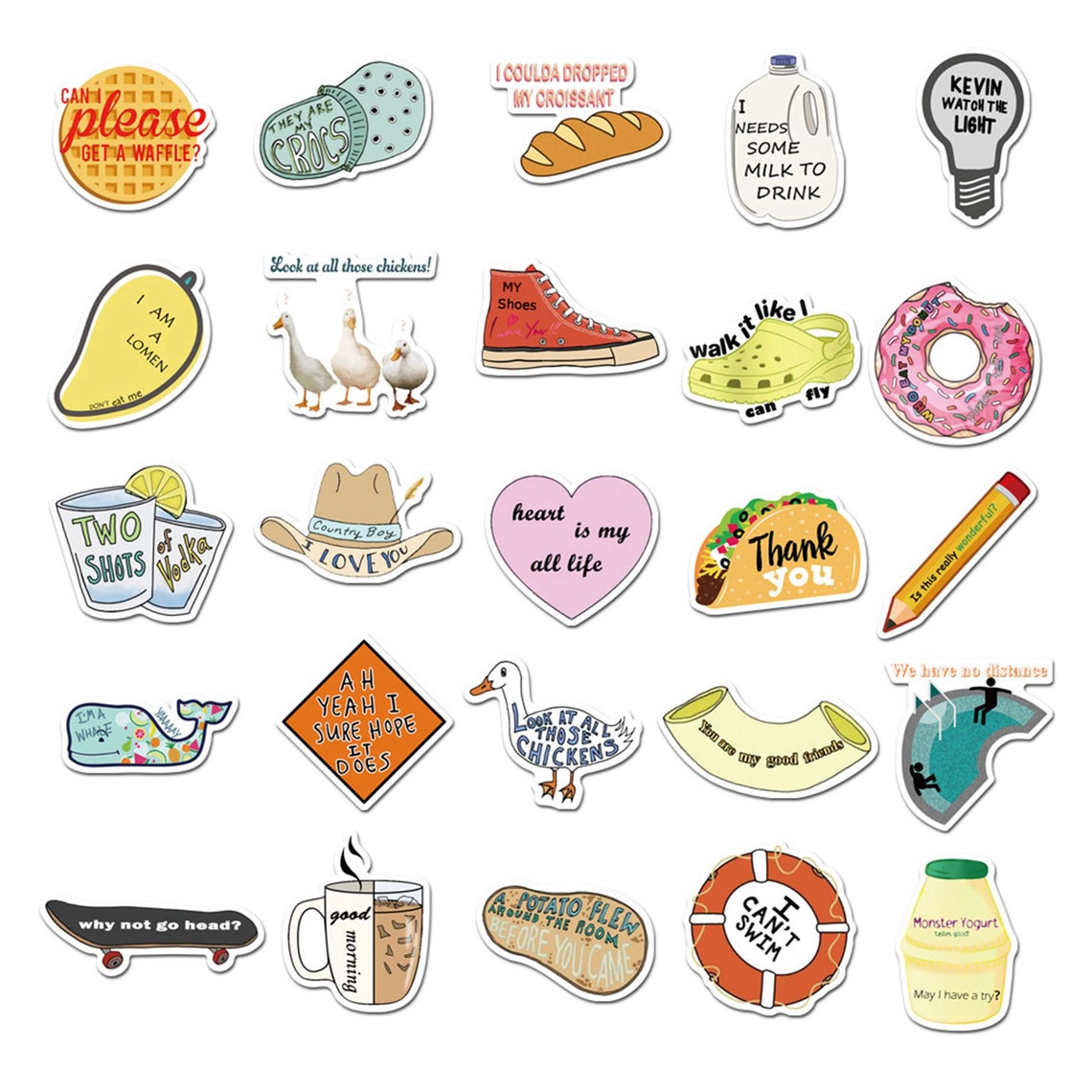 50 Stk. Verschiedene stylische Sticker Süße Sticker Set Etsy