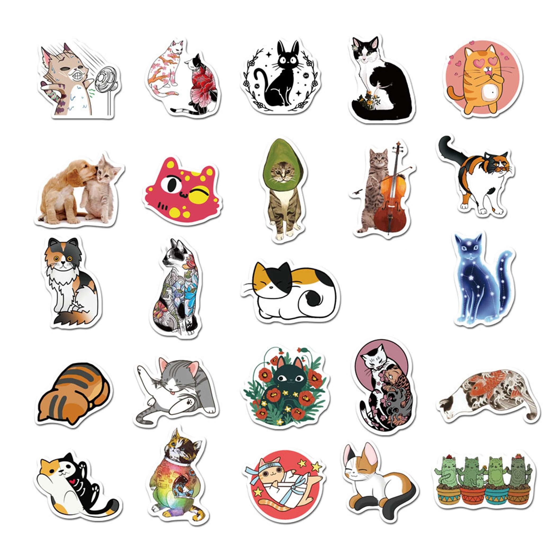 50 Pcs Süße Katzen Sticker Haustier Sammlung Schöne Laptop | Etsy