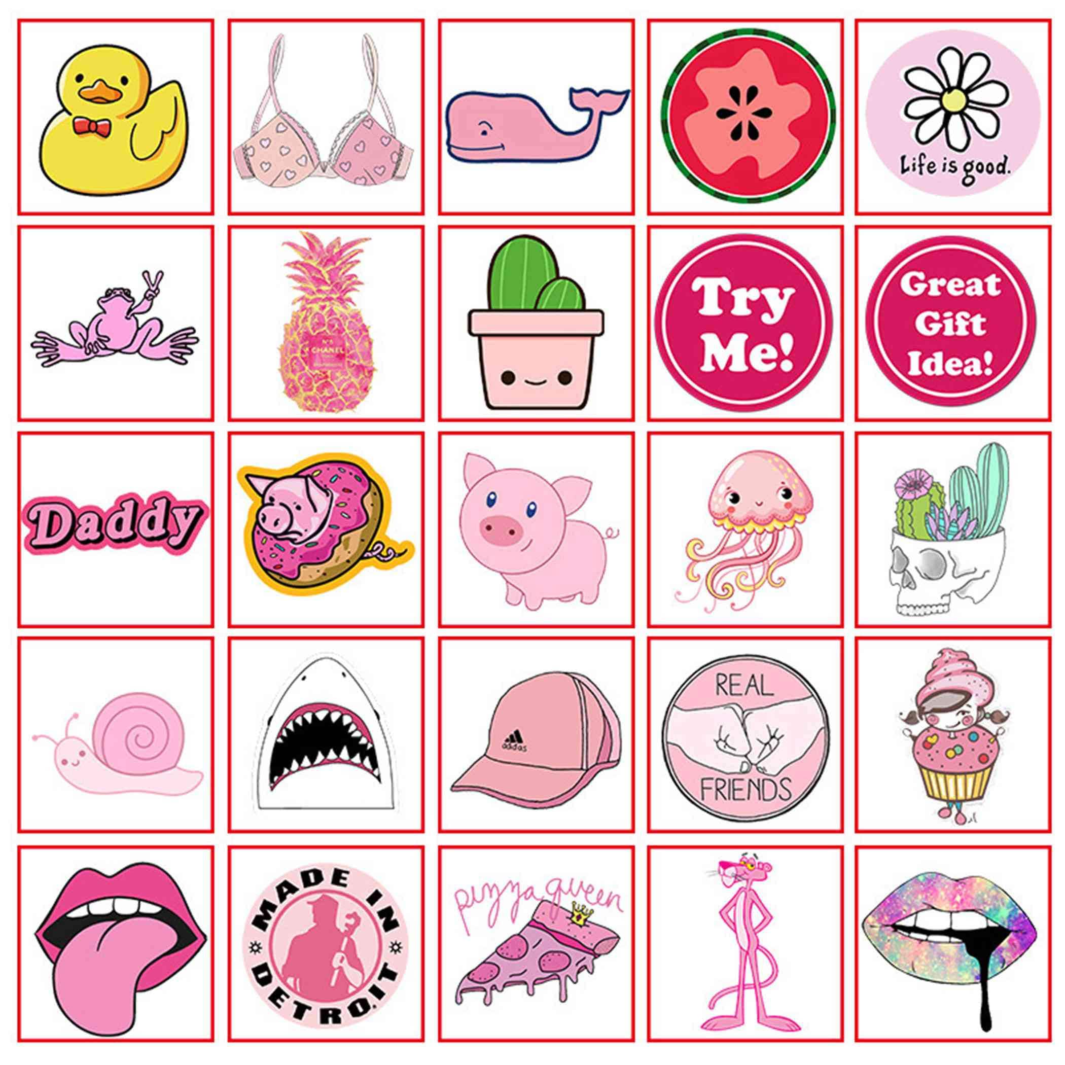50 Stück Pink Serie Sticker Süße modische Sticker Set Laptop Etsy