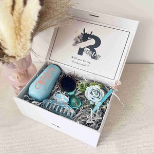 Trauzeugin Geschenkbox, Hochzeit Dankeschön Geschenk, Brautjungfer Geschenkset, personalisiertes Brautjungfer Geschenk, Vorschlagsbox, Brautjungfer Vorschlag Geschenk
