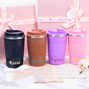 Personalized Coffee Tumbler, Custom Travel Mug, Stainless Steel Mug, Insulated Tumbler, Bridesmaid Proposal, Bridal Party Gift, Gift for Mom