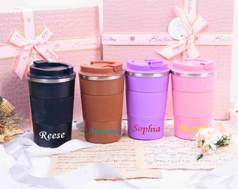 Personalized Coffee Tumbler, Custom Travel Mug, Stainless Steel Mug, Insulated Tumbler, Bridesmaid Proposal, Bridal Party Gift, Gift for Mom