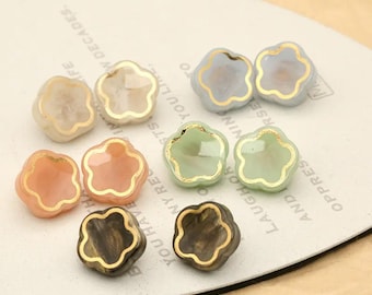 Tiny Flower Resin Shank Buttons - 11mm - set of 5