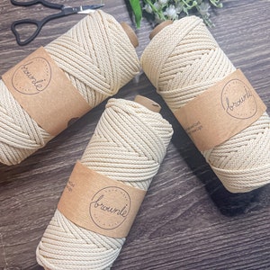 3.5 mm Premium Matte Polyester Macrame cord - EGGSHELL #11