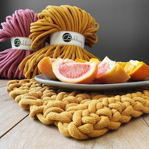 9mm 108yds/100m Bobbiny Cotton Cord Jumbo - Organic braided cotton cord, Crochet, Macrame, knitting, hand knitting.