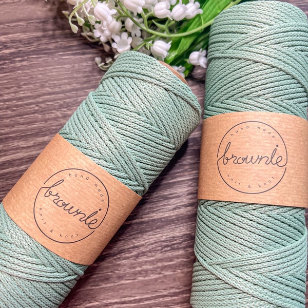 2.5mm Premium Matte Polyester Macrame cord - MINT #2