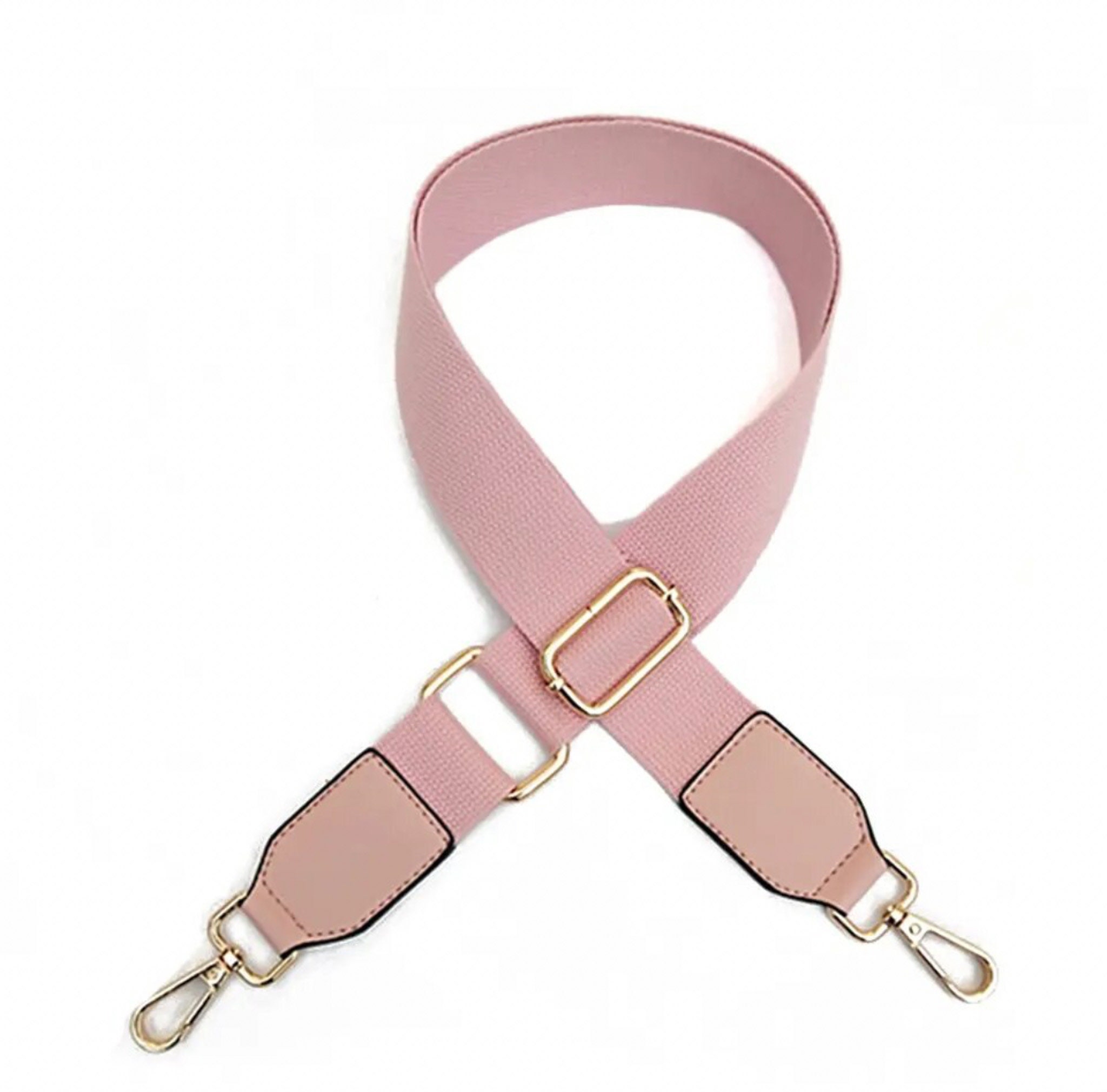 Sunset Color Strap for Purse Handbag - Orange White Pink Rose Colorway #16XLG Gold-Tone
