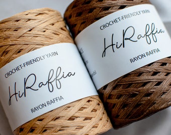 Rayon Raffia Yarn - Matte Neutral Colors