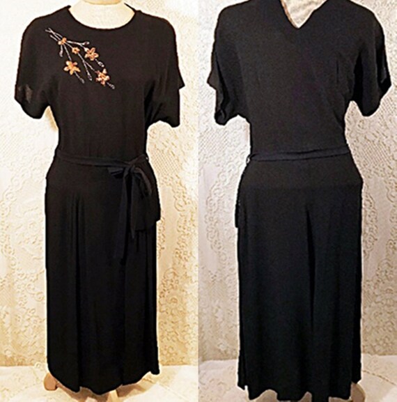 1940s Evening Cocktail Dress by Lenbarry