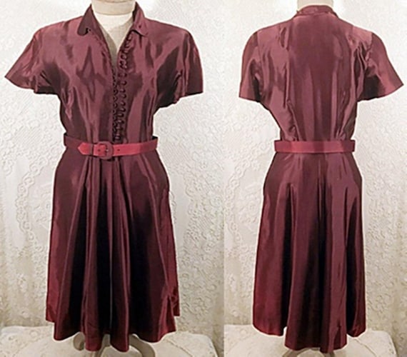 40s Vintage Silk Evening Dress or Gown