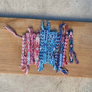 HANDMADE Friendship Bracelets SETS - set of 4 thin and thick adjustable bracelets