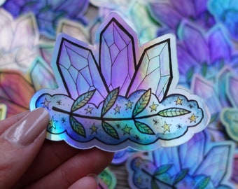 Holographic Crystal Sticker: Waterproof Vinyl Decal