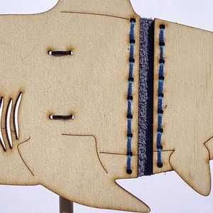 Great White Shark Shadow Puppet, Wooden Laser Cut image 4