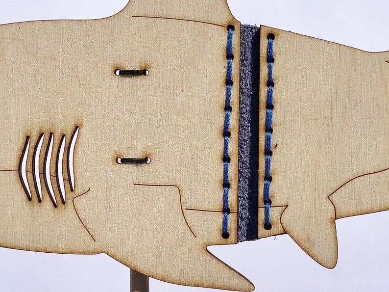 Great White Shark Shadow Puppet, Wooden Laser Cut image 4