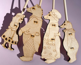 Goldilocks and The Three Bears Shadow Puppets