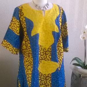 African dress/ankara dress/ African gown/ yellow lace gown/