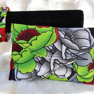 Clutch Geldbörse/ Afrikanische Geldbörse, handgemachte Tasche, handgemachte Ohrringe, afrikanische Armreifen