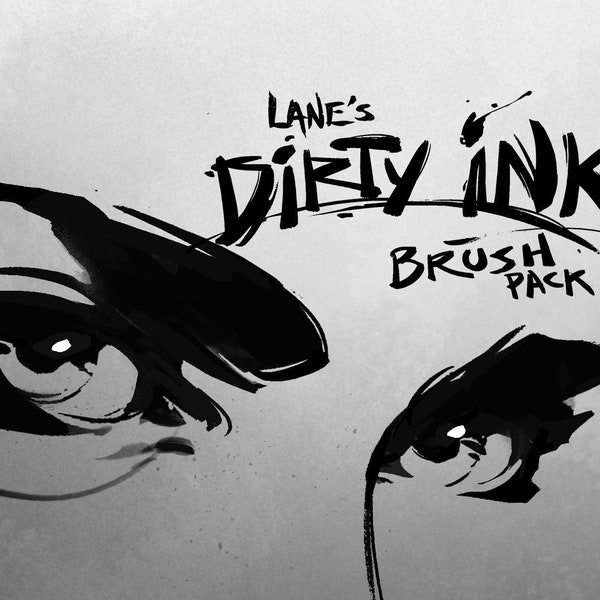 Lane's Dirty Ink Brush Pack : Photoshop || Digital Drawing Brushes & Tools - Painting - Inking - Texture - Illustration - Comic Art