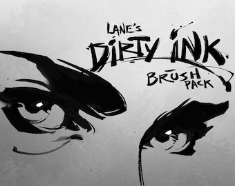 Lane&#39;s Dirty Ink Brush Pack : Photoshop || Digital Drawing Brushes & Tools - Painting - Inking - Texture - Illustration - Comic Art