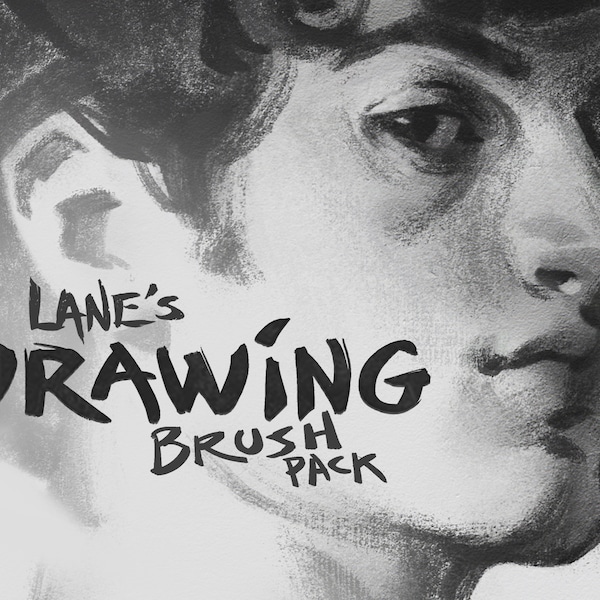 Pack de pinceaux à dessin de Lane : Photoshop || Pinceaux et outils de dessin numérique - Fusain - Pastel - Crayon - Texture - Illustration - Portraits