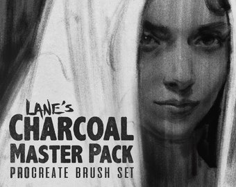 The Charcoal Master Pack : Procreate Brush Set  || Digital Drawing Brushes & Tools - Pastel - Pencil - Paper Texture