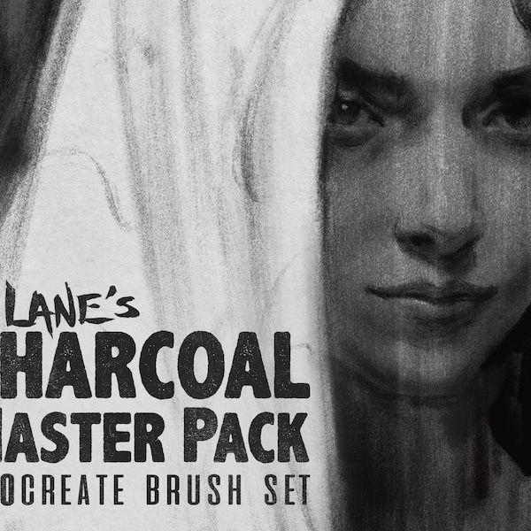 The Charcoal Master Pack : Procreate Brush Set || Digitales Zeichnen Pinsel & Werkzeuge - Pastell - Bleistift - Papierstruktur
