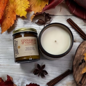 Cinnamon & Vanilla Soy Wax Candle