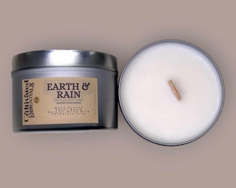 Oakmoss & Amber Wood Wick Tin
