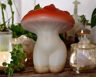 Paddenstoel-dame-bijenwaskaars