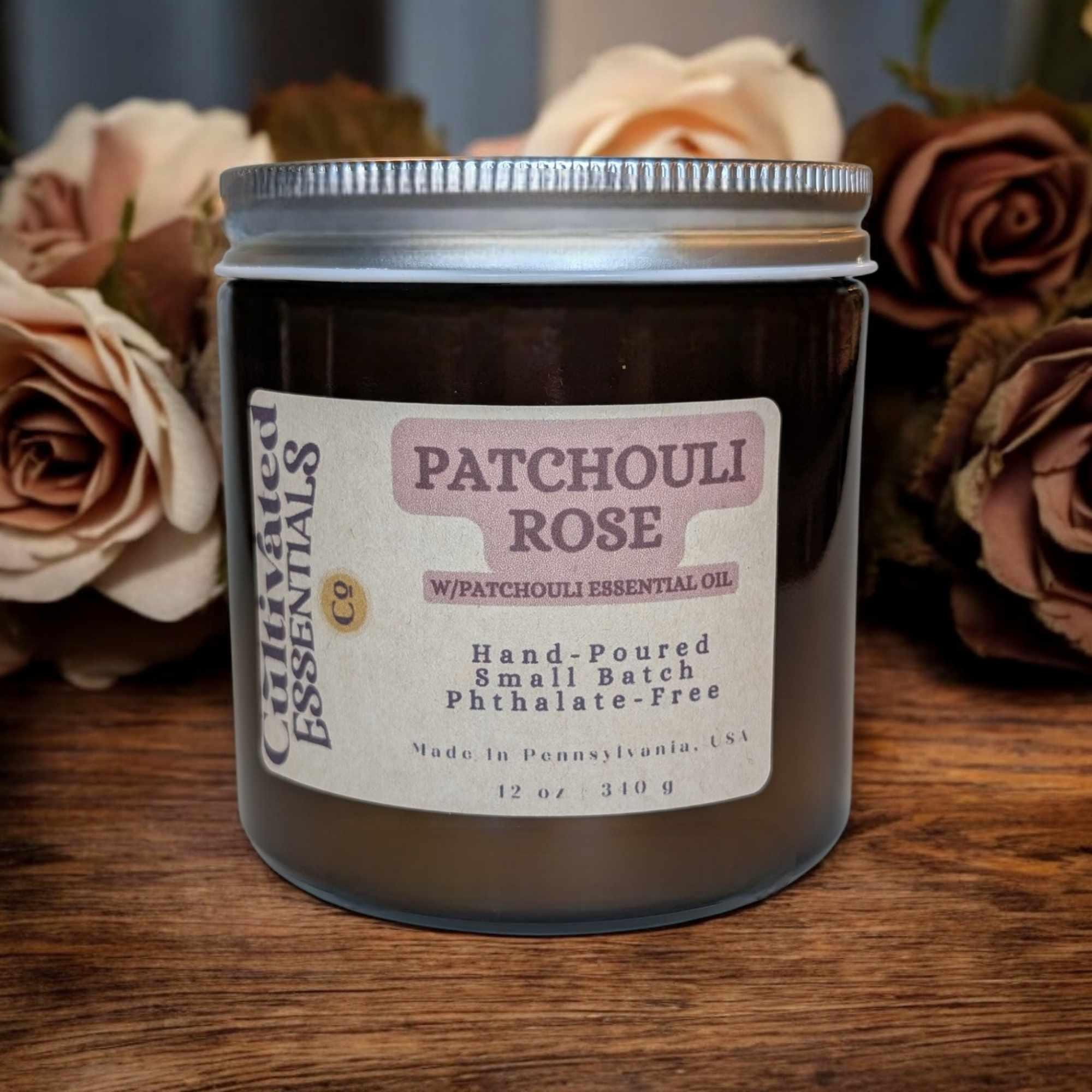 Patchouli Rose Soy Wax Candle