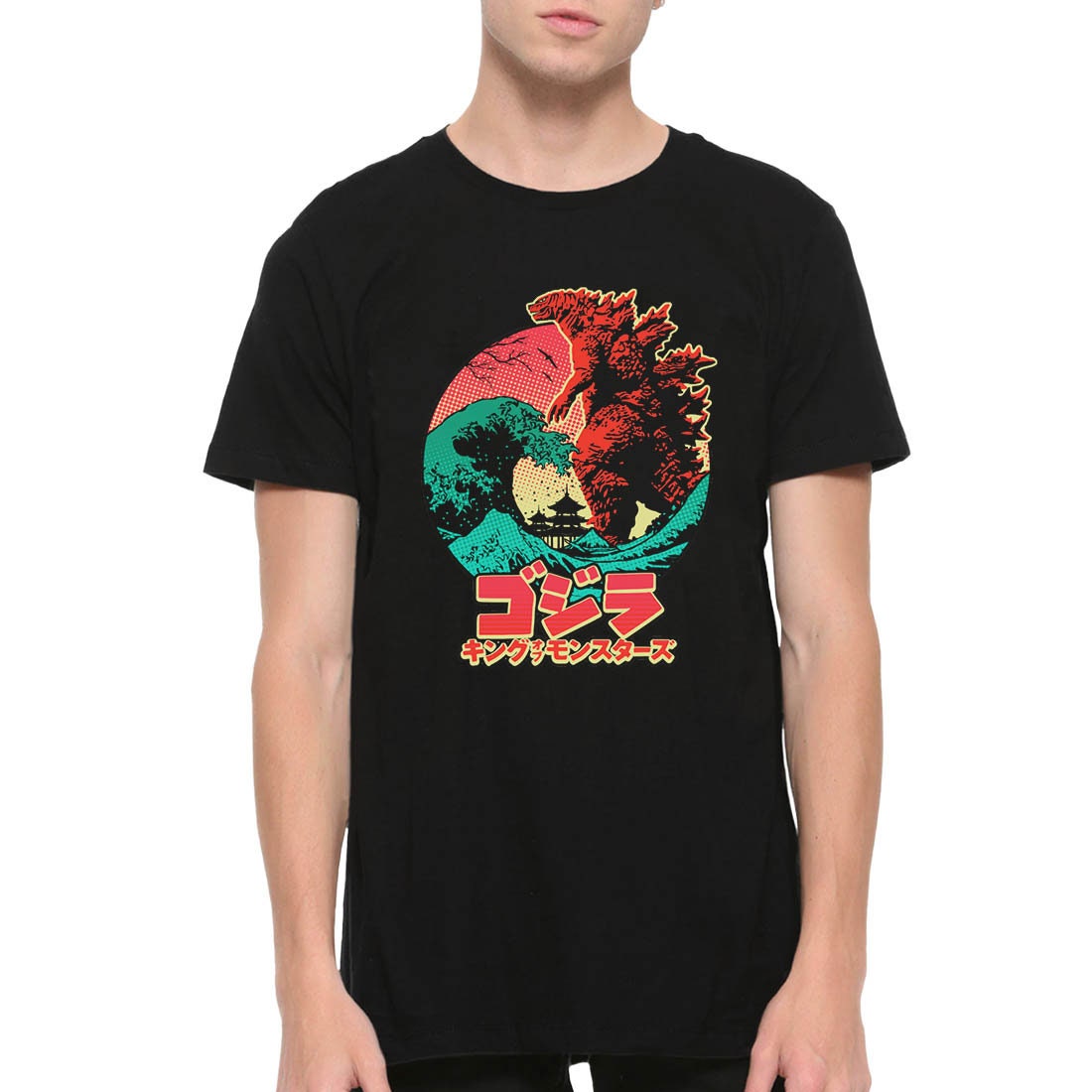 godzilla wave t shirt