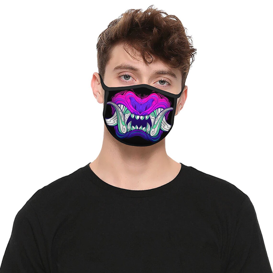 Máscara facial japonesa Oni Demon máscara de moda muy cómoda Etsy