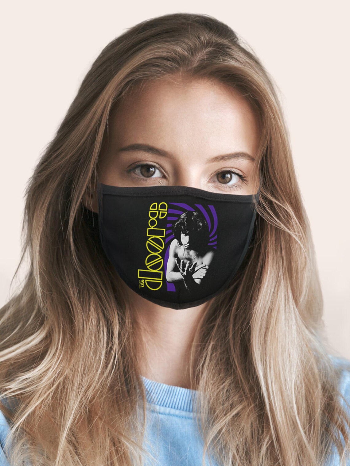 The Doors Jim Morrison Face Mask Very Comfortable Fashion Etsy