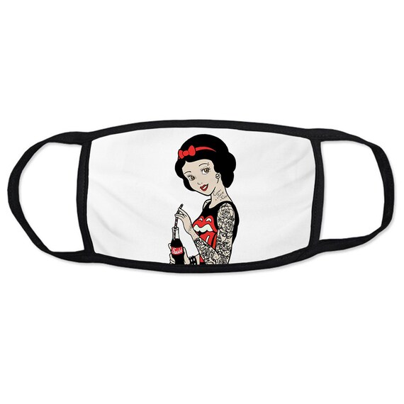 Snow White Punk Rock Face Mask Disney Princess Mask Very Etsy