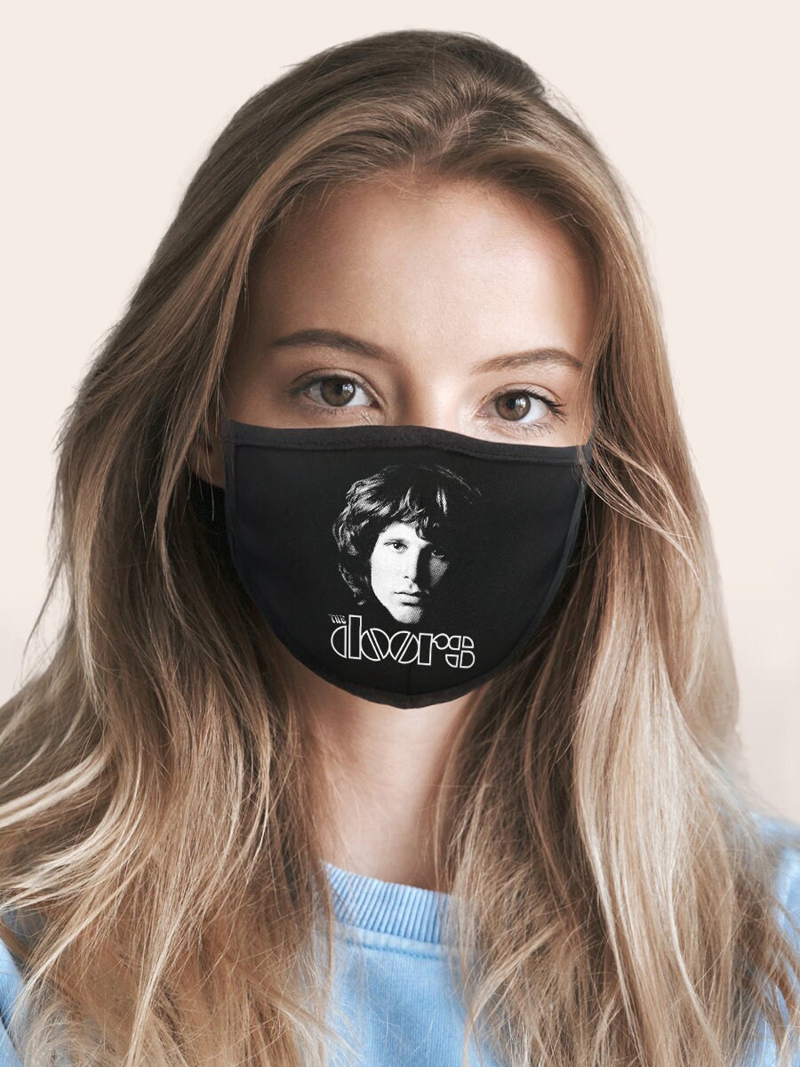 The Doors Jim Morrison Black Face Mask Very Comfortable Etsy