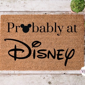 Custom Doormat, Inspired Doormat, Character Inspired Doormat, Probably At Disney, personalized decor, front porch decor, castle custom mat