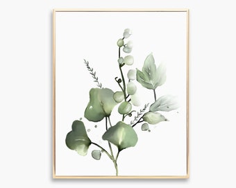 Greenery Prints,Wall Art Decor,Greenery,Minimalist,Farmhouse Decor,Home Decor,Botanical Print,Art Print,Lavender Print,Printable Wall Decor