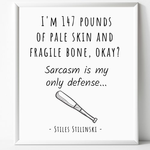 Teen Wolf Wall Art Print Stiles Stilinski Quote Teen Wolf Etsy