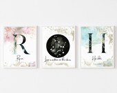Personalized Couples Horoscope Print: Zodiac Star Sign Wall Art (Digital Download)