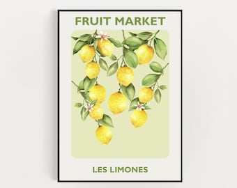Lemon Kitchen Print: Citrus Fruit Wall Art (Digital Download)
