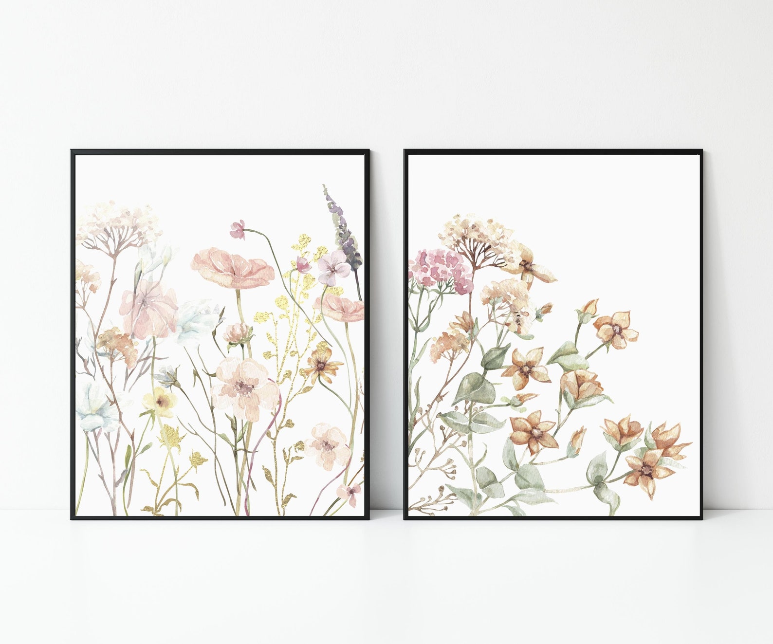 Set of 3 Wildflower Prints Floral Instant Art Printable - Etsy