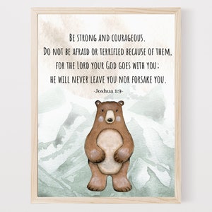 Nursery Bible Prints - Nature Nursery Prints -  Nursery Wall Art - Woodland Animal Prints - Bible Wall Art - Bible Verse - Farmhouse Print