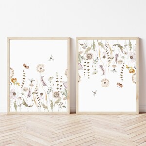 Dried Wildflower Prints - Dried Flower Decor - Floral Instant Art ...