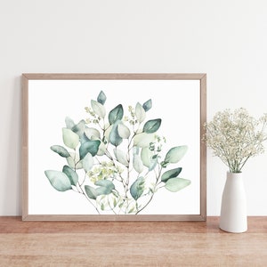 Eukalyptus Drucke, Grün Drucke, Eukalyptus, Greenery Wandkunst, Pflanze Druck, Aquarell, druckbare Kunst, botanische, Eukalyptus