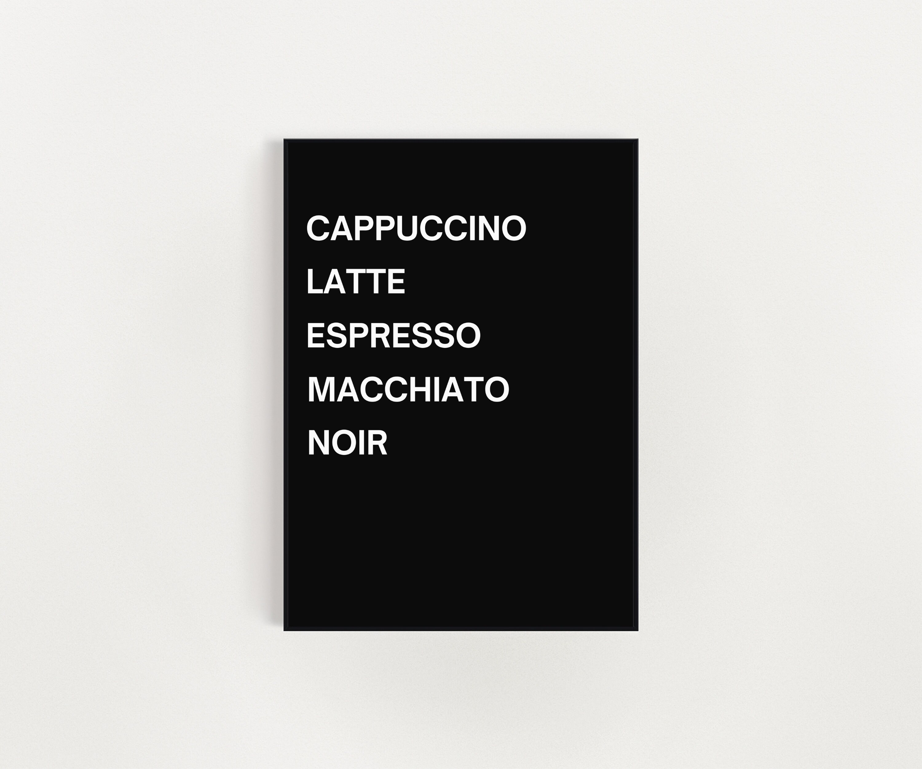 Coffee Chart Kitchen Wall Art Coffee Poster Digital Print Etsy