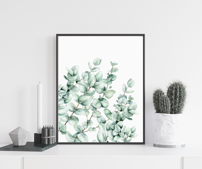 Eucalyptus Print,Wall Art Decor,Greenery,Minimalist,Farmhouse Decor,Home Decor,Botanical Print,Art Print,Herb Print,Printable Wall Decor